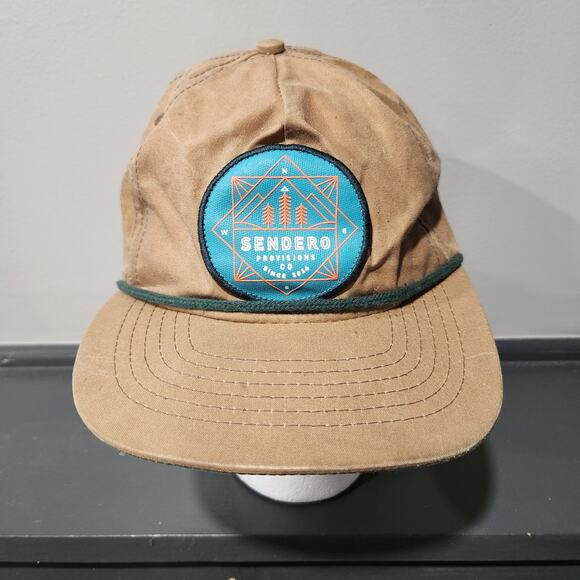 Sendero Provisions Co WAX Adjustable Strapback Rope Brown Hat Cap OSFA - Picture 3 of 14